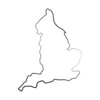 England map on white background vector