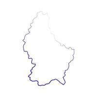 Luxembourg map on white background vector