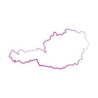 Austria map on white background vector