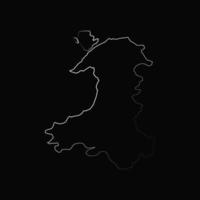 Wales map on white background vector