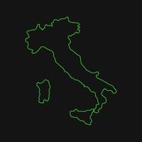 mapa de italia sobre fondo blanco vector