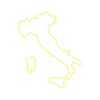 Italy map on white background