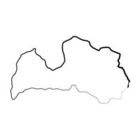 Latvia map illustrated on a white background vector