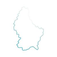 Luxembourg map on white background vector