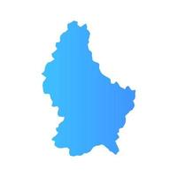 Luxembourg map on white background vector