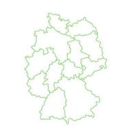 Germany map with regions on a white background vector