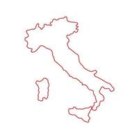 mapa de italia sobre fondo blanco vector