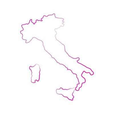 Italy map on white background