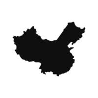 China map on white background vector