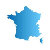 France map on white background vector