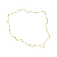 Poland map on white background vector