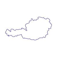 Austria map on white background vector