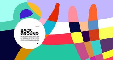 Vector colorful abstract fluid and curve art background