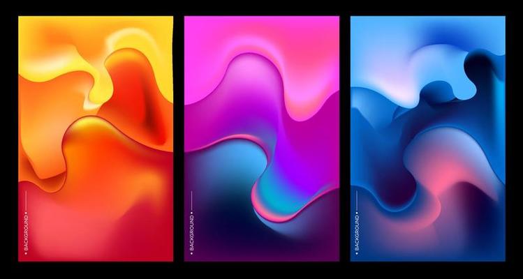 Colorful abstract fluid and geometric background. Space and Galaxy background illustration. Vector banner template.