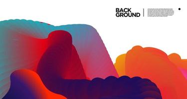 Vector colorful gradient abstract fluid  background for banner template