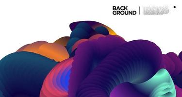 Vector colorful gradient abstract fluid  background for banner template