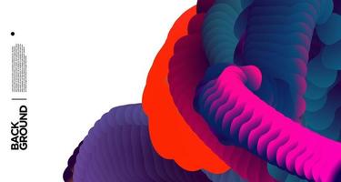 Vector colorful gradient abstract fluid  background for banner template