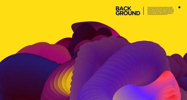 Vector colorful gradient abstract fluid  background for banner template