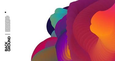 Vector colorful gradient abstract fluid  background for banner template