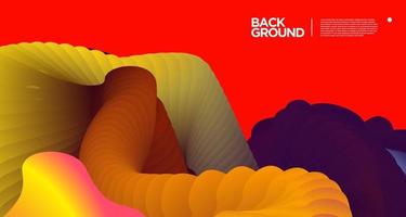 Vector colorful gradient abstract fluid  background for banner template