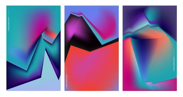 Colorful abstract fluid and geometric background. Space and Galaxy background illustration. Vector banner template.