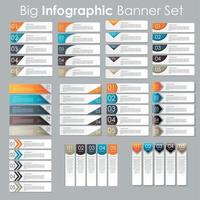 Big Set of Infographic Banner Templates for Your Business Vector Illustration