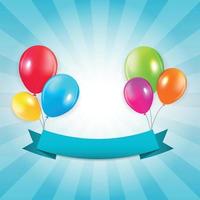 Colored Balloons Background, Vector Illustration.