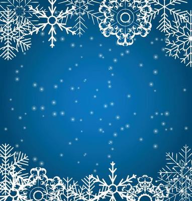 Christmas snowflakes background vector illustration