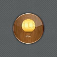 Money wood application icons vector illustration