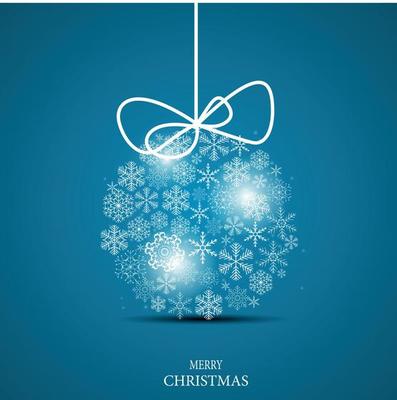 Christmas snowflakes background vector illustration