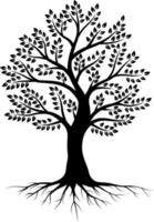 Tree silhouette on white background vector