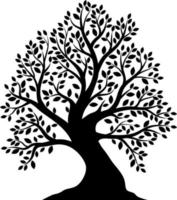 Tree silhouette on white background vector