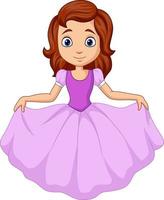 Cute little princess isolated on a white background vector