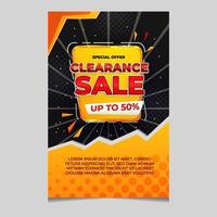 Clearance Sale Poster vector