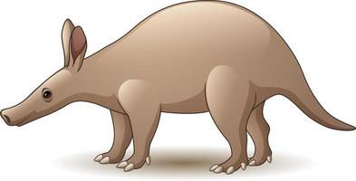 Cartoon Aardvark isolated on white background vector