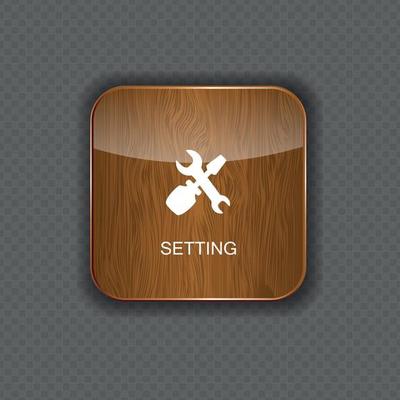 Setting wood  application icons