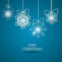 Christmas snowflakes background vector illustration