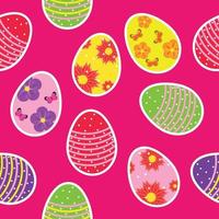 Vector illustration seamless pattern background with easter egg