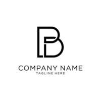 BD or DB Initial letter logo design vector. vector