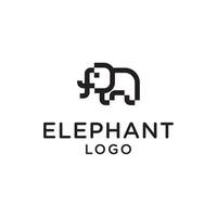 Elephant logo vector icon template on white background.