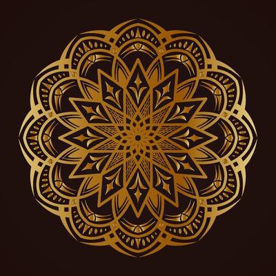 mandala vector golden round decoration