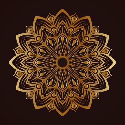 mandala vector golden round decoration