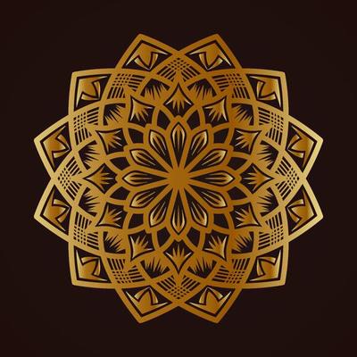 mandala vector golden round decoration