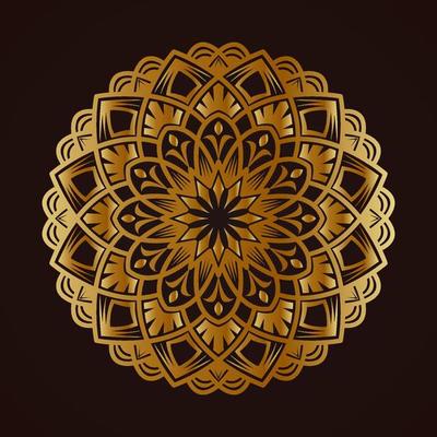 mandala vector golden round decoration