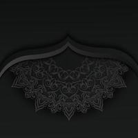 mandala background, elegant black dimension vector