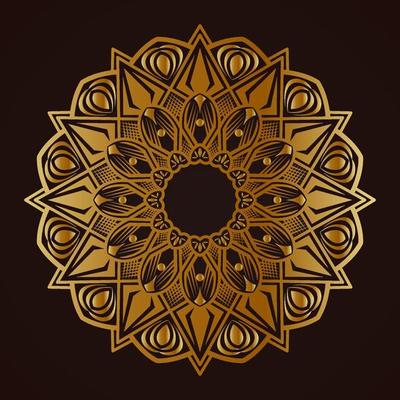 mandala vector golden round decoration