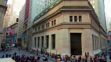 Wall Street View in Downtown Manhattan panorama