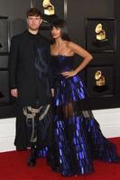 LOS ANGELES  JAN 26 - James Blake, Jameela Jamil at the 62nd Grammy Awards at the Staples Center on January 26, 2020 in Los Angeles, CA photo