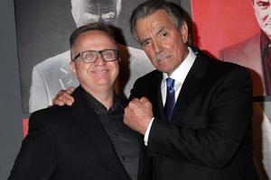 los angeles 7 de febrero - michael maloney y eric braeden en la celebración del 40 aniversario de eric braeden sobre los jóvenes y los inquietos en la ciudad de la televisión el 7 de febrero de 2020 en los angeles, ca foto