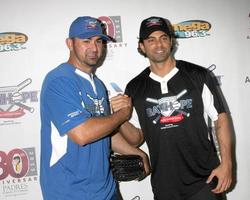 LOS ANGELES, NOV 7 - Adrian Gonzalez, Adrian Bellani at the Adrian Gonzalezs Bat 4 Hope Celebrity Softball Game PADRES Contra El Cancer at the Dodger Stadium on November 7, 2015 in Los Angeles, CA photo